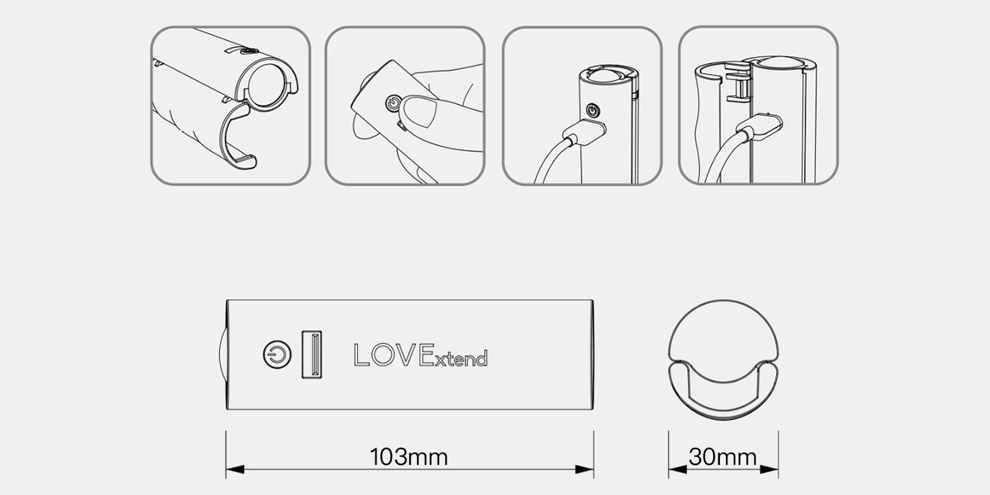 Мультифункциональный фонарик Xiaomi UL Life LOVExtend (LP-100)
